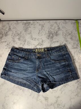 Mossimo Supply Co. Dark Blue Women's Denim Short Shorts Size 17
